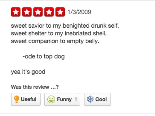 funny yelp review