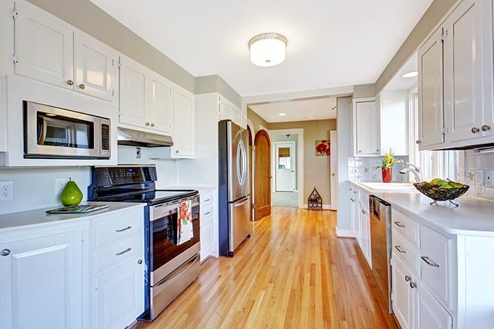 A very clean suburban kitchen 