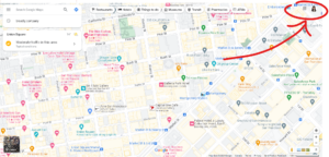 How to flag a review to be deleted using Google Maps: Step 1