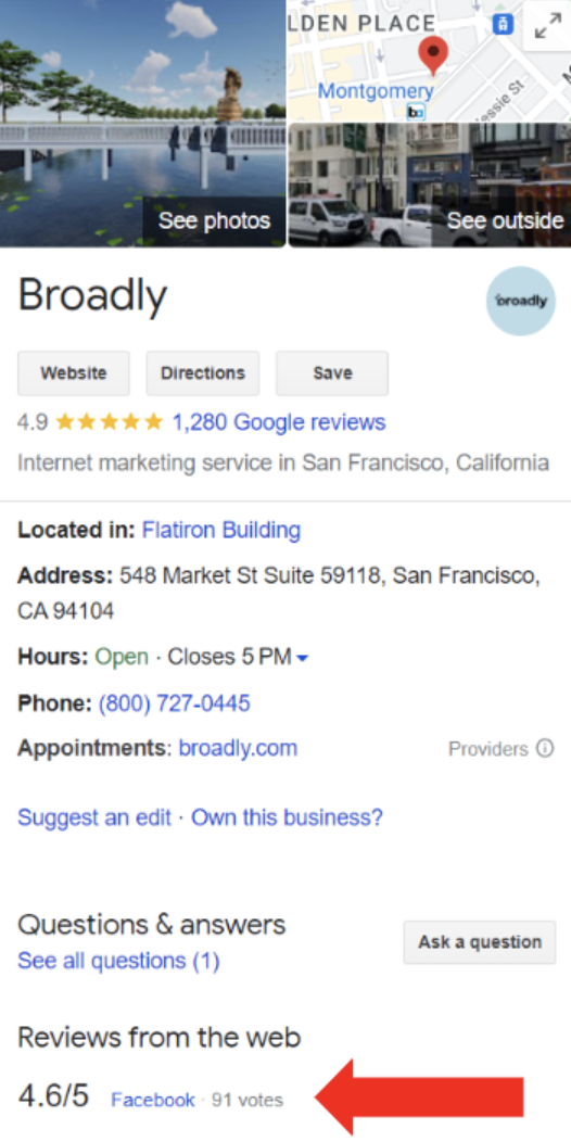 how to add facebook reviews to google my business