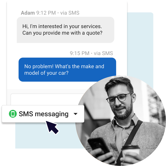 convert leads over SMS