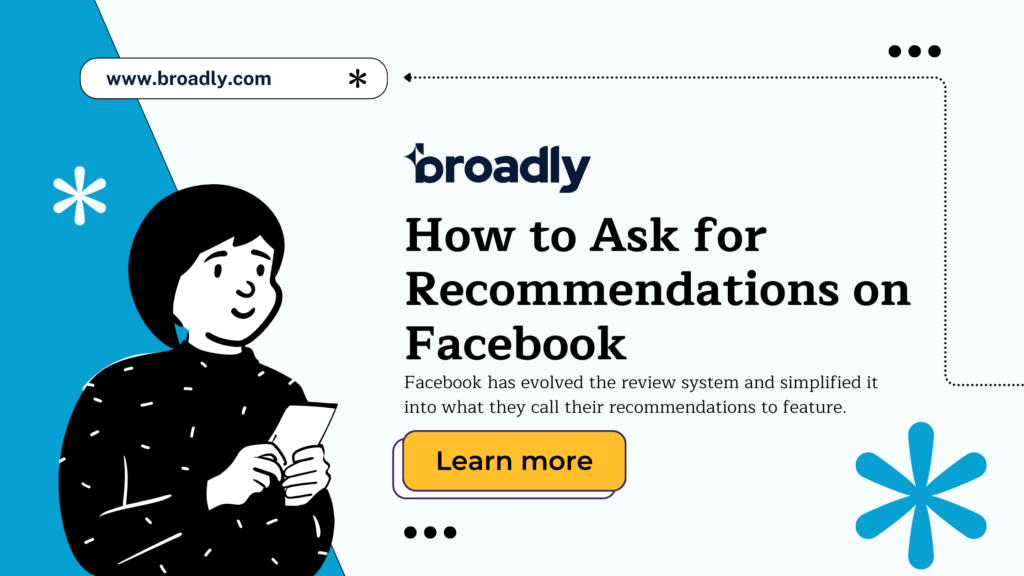 how to ask for recommendations on Facebook