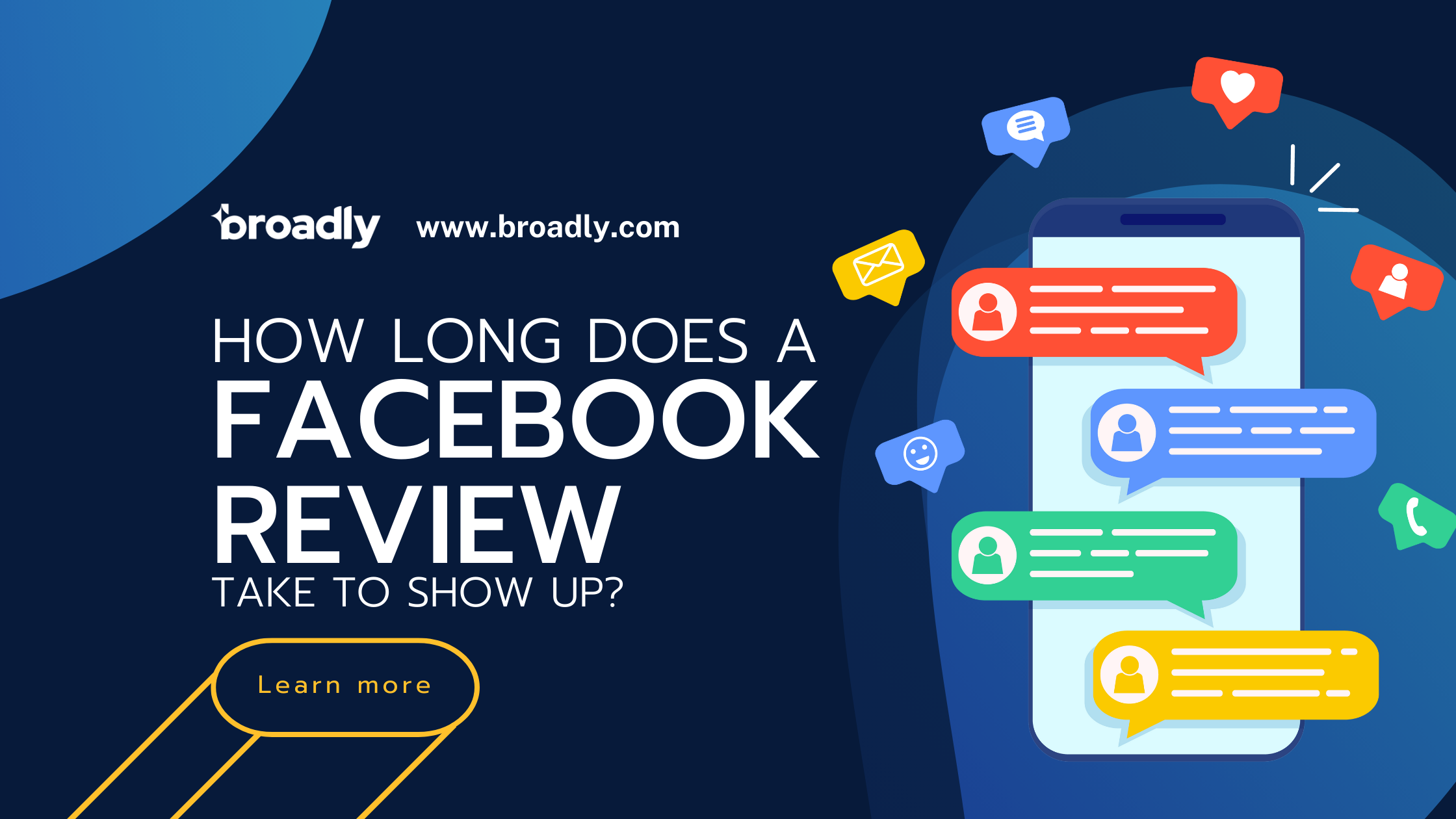 how long does a Facebook review take to show up?