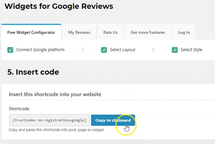 add google reviews to website: step 8