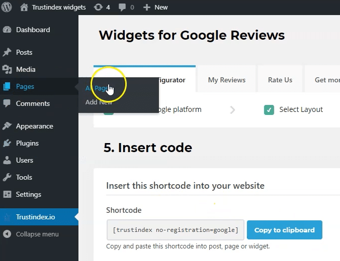 add google reviews to website: step 9