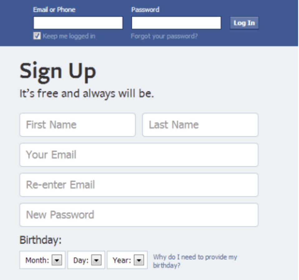 Signing up for a Business Facebook Page