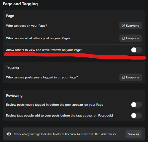 How to enable reviews on Facebook page step 5